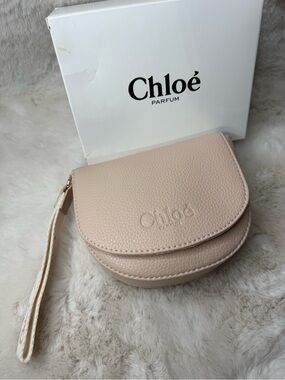 Chico's Blush Pink Pebbled Leather Wristlet